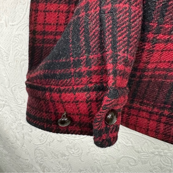 J. Crew L Limited Edition Ludlow Red & Black Plaid Overcoat in English Wool NWT - Picture 7 of 16